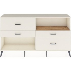 Resim Arges Konsol Tek Raflı 4 Çekmeceli 176x30x99 Aytaşı-çam/aytaşı Atlas Çam/aytası - Aytası 