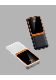 Resim Powerbank 10000 Mah Çift Usb Çıkışlı, Type-c Girişli, Şık Beyaz Tasarım renkli 