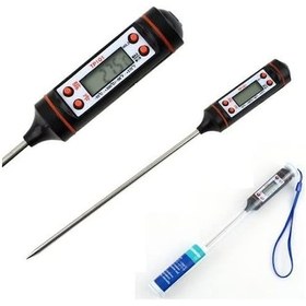 Resim Gıda Termometresi Dijital Sıcaklık Derece Kutulu Et Süt Mama Yemek Isı Ölçer 