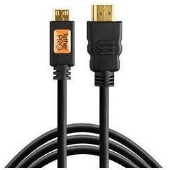 Resim Tether Tools TetherPro HDMI Micro to HDMI 3 m Siyah Kablo 