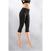 Resim KOTA Siyah Penye Elestan Yüksek Bel Desensiz Kapri Tayt 4005 