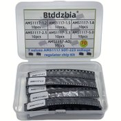Resim Büyük farklılık olan IC çip güç yönetimi, AM11117 Voltaj düzenleyici kiti -70 adet, çeşitli 1.2V, 1.5V, 1.8V, 2.5V, 3.3V, 5.0V ADJ SOT-223 güç yönetimi için IC çipleri, yüksek kaliteli elektronik bileşen kiti, pil veya lazer düşük profilli lineer düzenleyici olmadan 