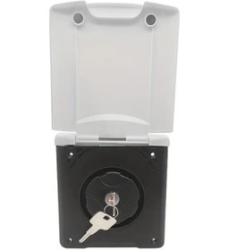 Resim Dashanshop Kilitli Rv Yakıt Dolum Kapağı - Flip Top Beyaz - Hırsızlık Önleyici 