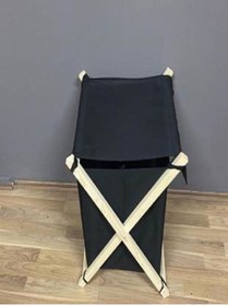 Resim Aşkın Parti Evi Ahşap Kirli Çamaşır Sepeti Siyah Katlanır 