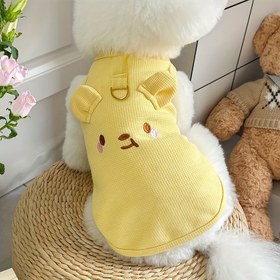 Resim Şirin Waffle Kedi Yelek - Anti-Shedding, Nefes Alabilen Polyester, Kolsuz Kazak Bahar/Yaz için, Kediler ve Küçük Köpekler için İdeal, Pet Giyim | Sevimli Pet Yelek | Waffle Kumaş 