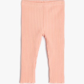 Resim Kız Bebek Basic Ribanalı Tayt Beli Lastikli Pamuklu 