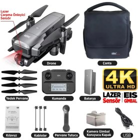 Resim SJRC F22 S2 Pro+ 4K Kameralı Drone Seti - 6KM Menzil+Çarpışma Sensörü+40 Dakika Uçuş Süresi+Çanta+EIS Gimbal 