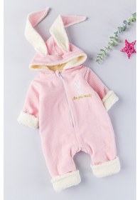 Resim Babymod Tavşan Figürlü Kışlık Welsoft Kadife Astronot Kız/erkek Bebek Tulum 001 