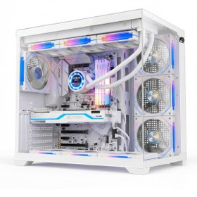 Resim Next Gaming Alpha Elite 7x ARGB Fan Kumanda ve Kontrolcü ATX Boş Bilgisayar Kasası Beyaz 