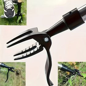 Resim 1 adet Ağır Hizmet Tipi Yabani Bitki Temizleyici Aracı - Kolay Kök Çıkarma İçin 4 Uçlu Çelik Tasarım, Sap Yok, Ayakta Bahçe ve Bahçe Bakımı İçin İdeal, Bahçe Bakımı Aracı | Ergonomik Sap | Dayanıklı Plastik Kafa, Yabani Bitki Temizleyici 