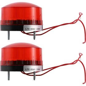 Resim Quartzite 2x Ac 220V Endüstriyel LED Flaş Flaş Işık Kaza Uyarı Lambası Kırmızı LTE-5061 De (Yurt Dışından) 