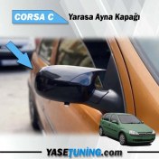 Resim Yarasa ayna kapağı parlak siyah Corsa C 01-06 