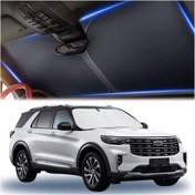 Resim 240T Kalın Titanyum Gümüş Rengi UV-Engelleme Araba Güneşlik - Arabalar, Kamyonlar & SUV'lar için Uygun, İç Mekanı Serin Tutarak Depolama Çantası ile 