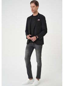 Resim Efor Regular Kalıp Mono Yaka Torba Cep Casual Siyah Ceket C 709 Siyah 