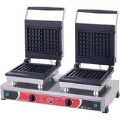 Resim Işıkgaz Silverinox Endüstriyel Elektrikli Kare Waffle Makinesi - 4 Lü 