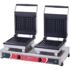 Resim Işıkgaz Silverinox Endüstriyel Elektrikli Kare Waffle Makinesi - 4 Lü 