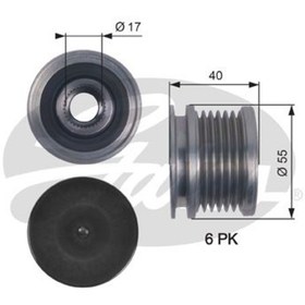 Resim GATES OAP7114 Alternator Kasnagi - ( Seat : Leon 1.6Tdi / Vw : Amarok 2.0 Tdi 2.0 Bitdi / Caddy III 1.6Tdi 10- ) (WM299898) 