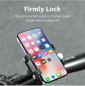 Resim Supermarket1 Alüminyum Bisiklet Telefon Tutucu - 55-100mm Siyah, Güvenli Yolculuk İçin Siyah 