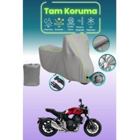 Resim Dokaca Neo Gri Neon Fitilli Kilit Uyumlu Honda Cb 1000 R Uyumlu Motor Brandası, Koruyucu Örtü 