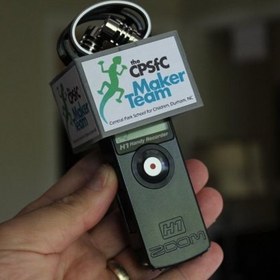 Resim Zoom H1 Handy İçin Mikrofon Bayrak Kayıt Plastik Aparat 