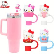 Resim Sanrio için for hello kitty 3D Stereoscopic Pipet Toz Kapağı 10Mm Büyük Düz Pipet Koruyucu Kapağı 