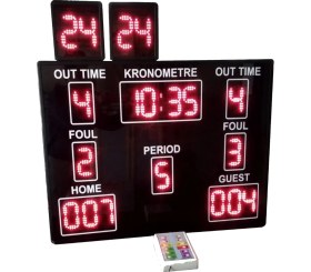 Resim Teknomerkez Profesyonel Basketbol Skorbord (Scoreboard) 