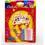 Resim Rengarenk Mumlu Beyaz Happy Birthday Yazılı Doğum Günü Mumu 12 Adet - 9021191667903ynt Çok Renkli 