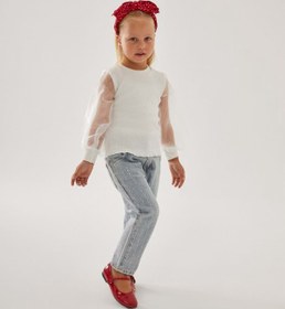 Resim Lolliboomkids Organze Kol Beyaz Renk Body - BEYAZ - 2-3 YAŞ - ST00311-BEYAZ-2-3 YAŞ 
