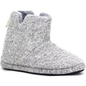 Resim Riva Shoes Kaşe Erkek Kışlık Panduf Ev Botu Ev Ayakkabısı Yumuşak Taban Gri Kaşe 