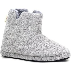 Resim Riva Shoes Kaşe Erkek Kışlık Panduf Ev Botu Ev Ayakkabısı Yumuşak Taban Gri Kaşe 