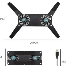 Resim Go İthalat Katlanabilir Laptop Soğutucu 2 Fanlı (5491) 