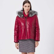 Resim Kırmızı Deri - Kürk Kadın Mont - K23KDM320392-Q3S 