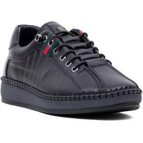 Resim Voyager Z096 Kadın Hakiki Deri Ortopedik Casual Ayakkabı Siyah Siyah 