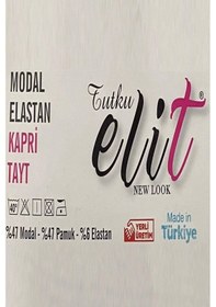 Resim Tutku Elit Kadın Modal Likralı Kapri Tayt 2102 - 3 Adet 001 