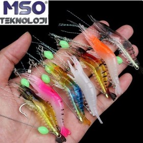 Resim MSO Olta Balıkçılık Fosforlu Silikon Karides Yapay Yem 