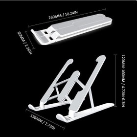 Resim Moly Youtek Ergonomik Dizüstü Bilgisayar Tutucu 6 Seviye Açı Ayarlı Soğutucu Temel Siyah Siyah 