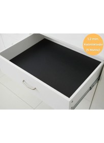 Resim 48 cm x 5 Metre Siyah Kabartma Nokta Desenli Çekmece İçi Kaydırmaz Halı , Raf örtüsü 