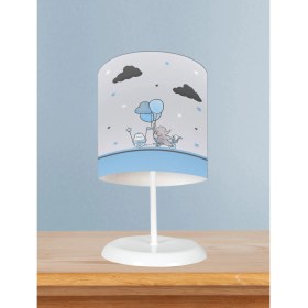 Resim Mekta Home Bebek ve Çocuk Odası Bisikletli Fil Desenli Abajur 