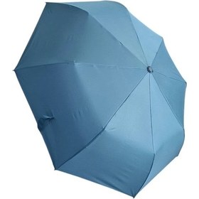 Resim Tk-06 Katlanır Yarı Otomatik Lacivert Şemsiye 
