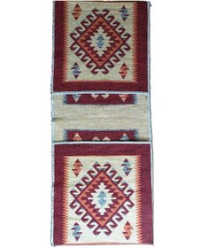 Resim Motosiklet. Elektrikli Bisiklet. Heybesi 2 Gözlü Kilim Çanta Kahverengi-Küçük 