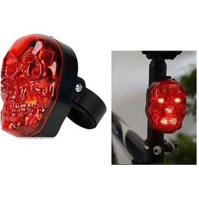 Resim Pozitif Kuru Kafa Bisiklet Arka Stop Lambası Mx-130 Siyah 