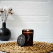 Resim KPM Çiçeksi Dekoratif Hera Mum - Siyah - 190 gr 