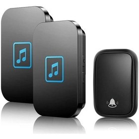 Resim Yenilzd 2 Alıcılı Pil Gerektirmeyen Kablosuz Led Kapı Zili 