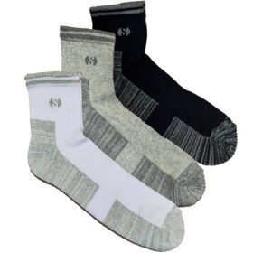 Resim vtex socks 3lü Spor Çorap Havlu Tabanlı Ve Kaydırmaz Lastik Bant Takviyeli 