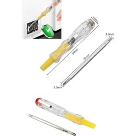 Resim Çift Uçlu Kontrol Kalemi Elektrik Test Kalemi Şeffaf 