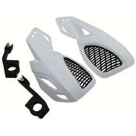 Resim Tongdashop Beyaz 2 Adet 22mm Motosiklet El Koruyucu - Havalandırmalı Dayanıklı Plastik Motocross 