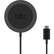 Resim Bix BXMG15 15W Manyetik Kablosuz Şarj Cihazı Siyah iPhone 12/13/14/15 Serisi ile uyumlu 