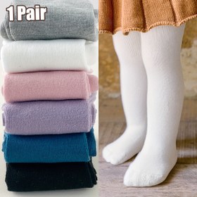 Resim 1 Çift Yumuşak Esnek Tüm Yıl Genç Kızlar Tayt Çorapları - Gençler ve Gençler İçin Düz Renkli Kaburga Örgü Tayt, Günlük ve Şık Durumlar İçin, Sadece Elde Yıkama, Şık Durum Çorapları | Kaburga Dokulu Çoraplar | Yumuşak Örgü Çoraplar, Gençler Tayt 