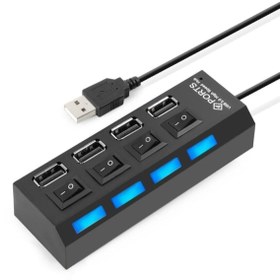 Resim PSGT 4 Port Usb 2.0 Hub Çoğaltıcı Çoklayıcı Swıtch 4863p Anahtarlı 