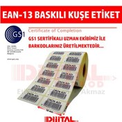 Resim Ürün Barkod Etiketi Ean-13 Barkod. 25X50 Perakende Ürün Etiketi 100 Adet 